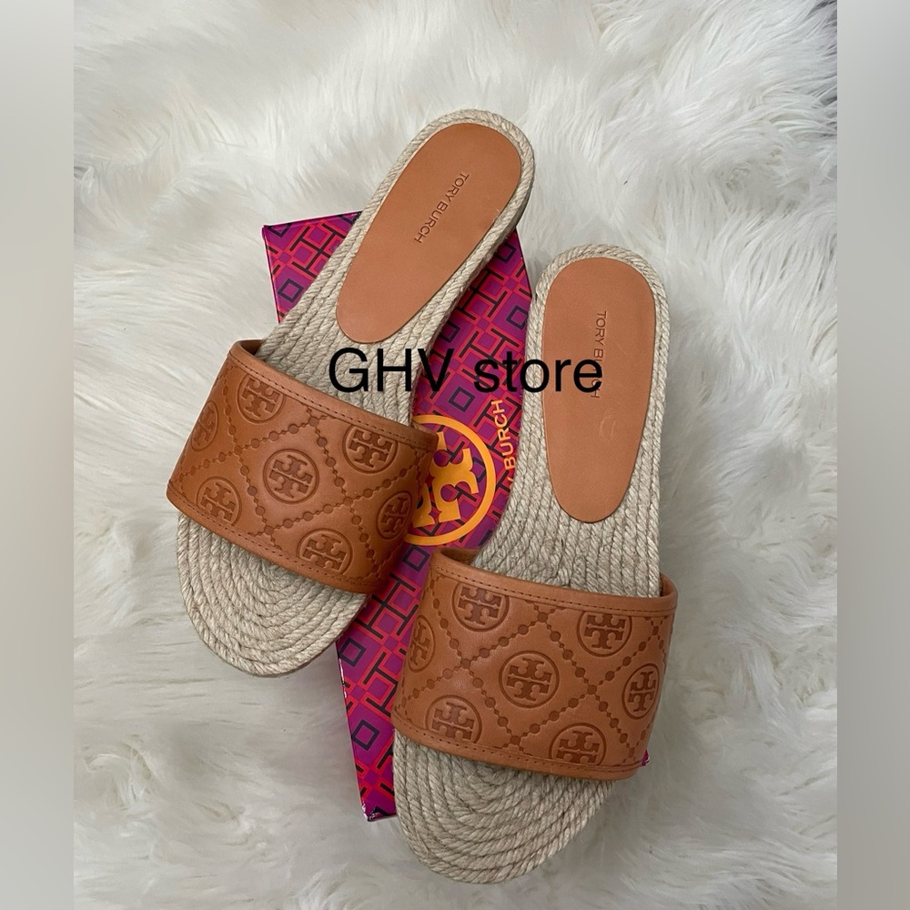 Tory burch T monogram Espadrille slide